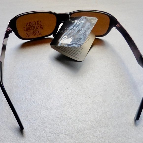 Gloria Vanderbilt Purple Metal Sunglasses Eyewear - Picture 7 of 16